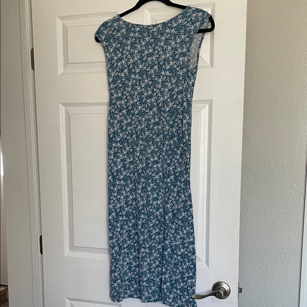 Loft Floral Blue Dress